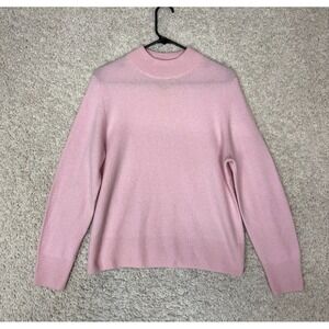 Prive 100% Cashmere Sweater Womens Large Pink Comfort Classic Old Money
